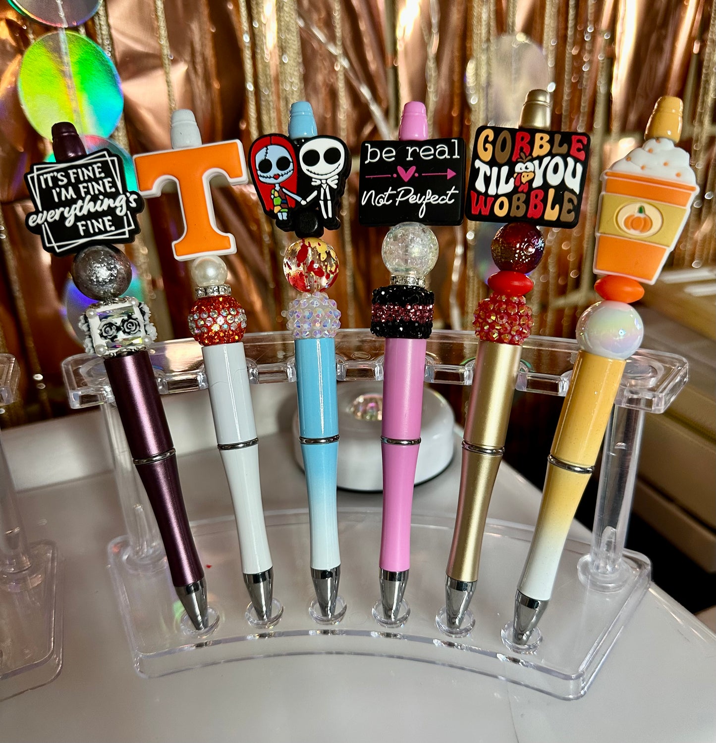 Custom beaded pen