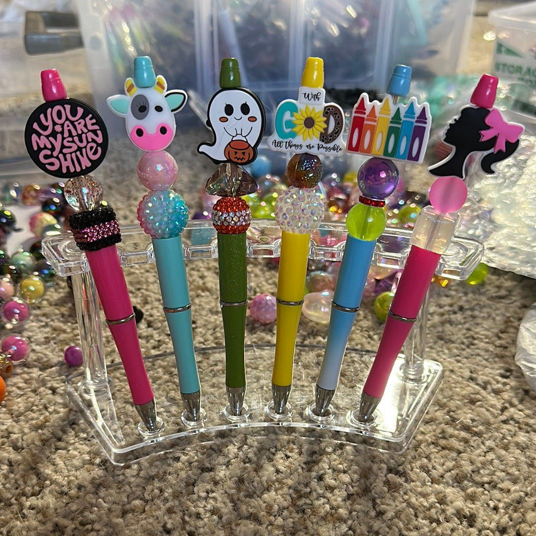 Custom beaded pen